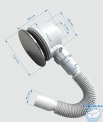 Душевой поддон ABBER AD3D090AP 90х90 квадратный, ABS-пластик, белый