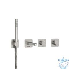 Встраиваемый смеситель для ванны Wasserkraft Tauber A6451.296.298.275.100.276 (никель)