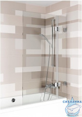 Шторка для ванны Riho VZ Scandic NXT X109V 850x1500 R GX06042B2 профиль черный, стекло прозрачное