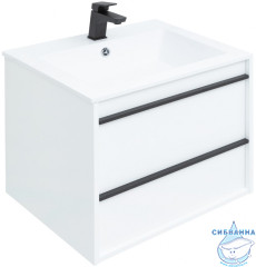  Тумба под раковину Aquanet Lino 60 см 253901 белый матовый