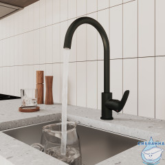Смеситель для кухни Milardo Rora RORBLFJM05 (черный матовый)
