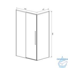 Душевое ограждение Vincea Slim-N 100x80 профиль хром, стекло прозрачное VSR-4SN8010CL