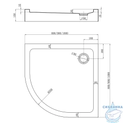 Акриловый поддон Veconi 80x80 TZ51B-80-C5