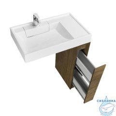 Тумба Акватон Лондри 20 дуб кантри с раковиной Рейн 80