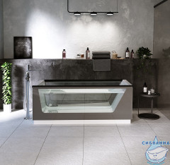 Акриловая ванна 1Marka Neo 170x75 (2 стекла матовое серое)