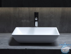 Раковина на столешницу 58 см Salini Callista 1101207SM (материал sapirit, белый матовый)