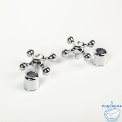 Маховик для смесителя, 8x20, крест, хром, комплект, 2 шт, IDDIS, 991KR201SM