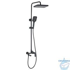 Душевая система Azario Arizona 300 1 режим AZ-20BS (черный матовый)