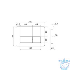 Кнопка смыва Iddis Unifix UNI80M0i77 хром матовый
