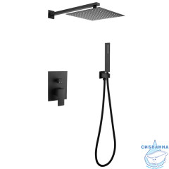 Душевая система Abber Daheim 250 1 режим AF8219B (черный матовый)
