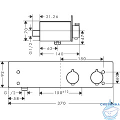 Смеситель для душа Hansgrohe ShowerTablet 13102400 (хром/белый)