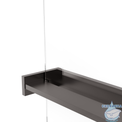 Walk-in Vincea Walk In HS 90 профиль вороненая сталь, стекло янтарь VSW-1HR900GSGM