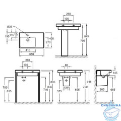 Раковина 65 см Jacob Delafon Odeon Up E4757G-00