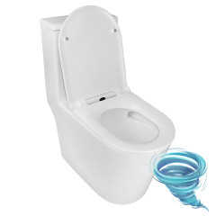 Унитаз напольный безободковый Azario Scala с бачком и сиденьем Soft Close (микролифт) AZ-8101