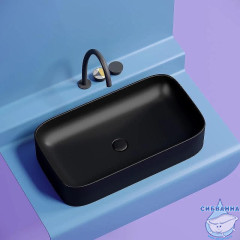  Раковина на столешницу 71 см Ceramicanova Element CN6054MB (черный матовый)