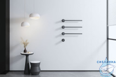 Полотенцесушитель электрический  Wonzon&Woghand Hamburg 47х57 WW-AL313-GM (с возможностью скрытого подключения, подключение универсальное) (графит)