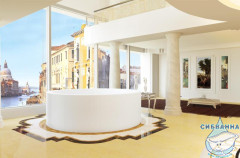 Ванна из искусственного камня Salini Isola 200x200 (материал sapirit, белый глянцевый)