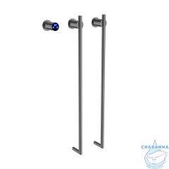 Полотенцесушитель электрический Terminus Рондо П2 35х76 (с возможностью скрытого подключения) (оружейная сталь)