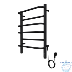 Полотенцесушитель электрический Санприз Евромикс П6 45Х60 (черный матовый) (подключение справа)
