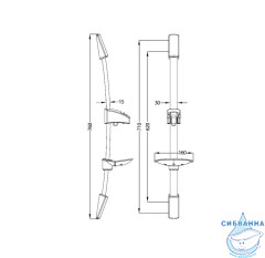 Штанга душевая 70 см Iddis A30311 (хром)