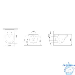 Унитаз подвесной AM.PM Inspire C501700WH (без сиденья) (белый глянцевый)