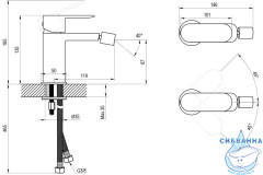 Смеситель для биде Ravak Chrome CR II 056.00CR X070453 (хром)