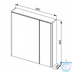 Шкаф-зеркало Aquanet Орлеан 80 белый 183077