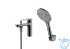 Смеситель для ванны на борт Aquatek Ника AQ1844BGM (оружейная сталь)