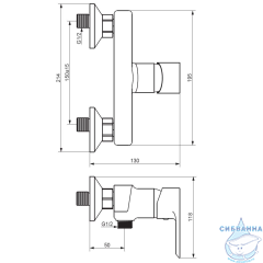 Смеситель для душа Damixa Apollo 472000300 (черный матовый)