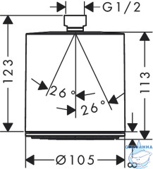 Верхний душ Hansgrohe Pulsify Select 110 1jet 24130000 (хром)