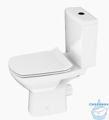 Унитаз напольный безободковый Cersanit Carina с бачком и сиденьем быстросъемным Soft Close (микролифт) KO-CAR011-3/5-COn-S-DL