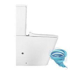 Унитаз напольный со смывом торнадо Azario Quadro с бачком и сиденьем Soft Close (микролифт) AZ-2175 UQ1