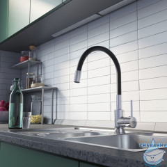 Смеситель для кухни Milardo Meal M01SB0FM05 (хром/черный)