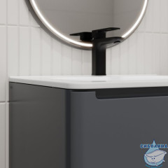 Тумба с умывальником, подвесная, 60 см, темно-серый, Edifice, IDDIS, EDI60D0i95K  подходит умыв. 0106000i28