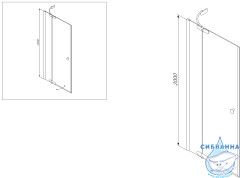 Дверь в нишу Am.Pm Sensation 120 R профиль хром, стекло прозрачное W30G-E3D9-200-CT-R