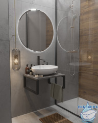  Столешница 1MARKA GRUNGE LOFT 60 Бетон темно-серый