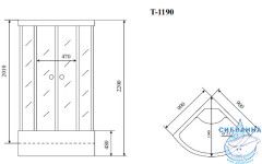 Душевая кабина Timo Standart T-1190 90х90