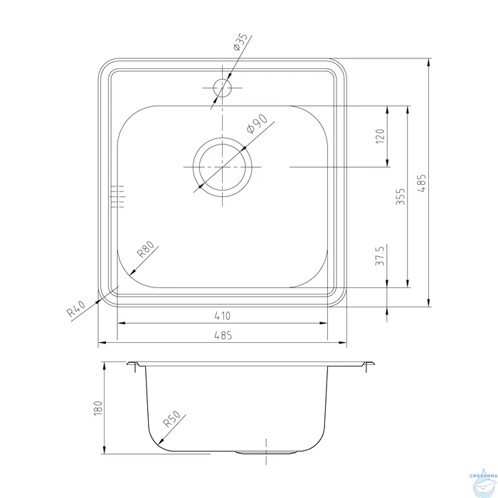 Кухонная мойка Iddis Strit 49 STR48S0i77S сатин