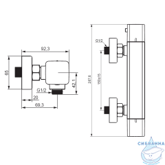 Смеситель для душа Damixa Gala 536000000 (хром)