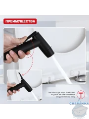 Гигиеническая душ Raglo R460.50.06 (черный матовый)