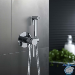 Смеситель с гигиеническим душем Aquatek Европа AQ1021CR (хром)