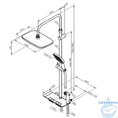 Душевая система Damixa Gala 953770300 (черный матовый)
