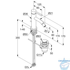 Смеситель для биде Kludi Nova Fonte Pura 202163915 (черный матовый)