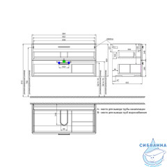 Тумба под раковину Iddis Brick 100 см BRI10W1i95