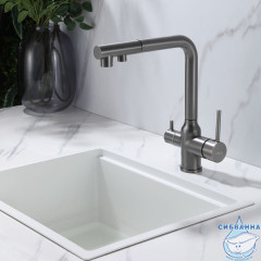 Смеситель для кухни Abber Emotion AF8814NG (никель)