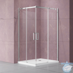 Душевое ограждение Vincea Dice 100x100 профиль хром, стекло прозрачное VSS-4D100CL