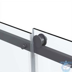 Душевое ограждение Vincea Комо софт 120x100 профиль вороненая сталь, стекло прозрачное VSR-1CS1012CLGM