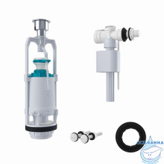 Арматура смывная, 1-ур, боковой подвод, тип А, IDDIS, F012400-0005