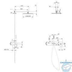 Душевая система Abber Daheim 250 1 режим AF8218G (золото матовое)