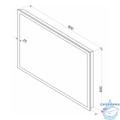 Зеркало Calypso Mercury Led 80x60 с подсветкой ЗЛП571
